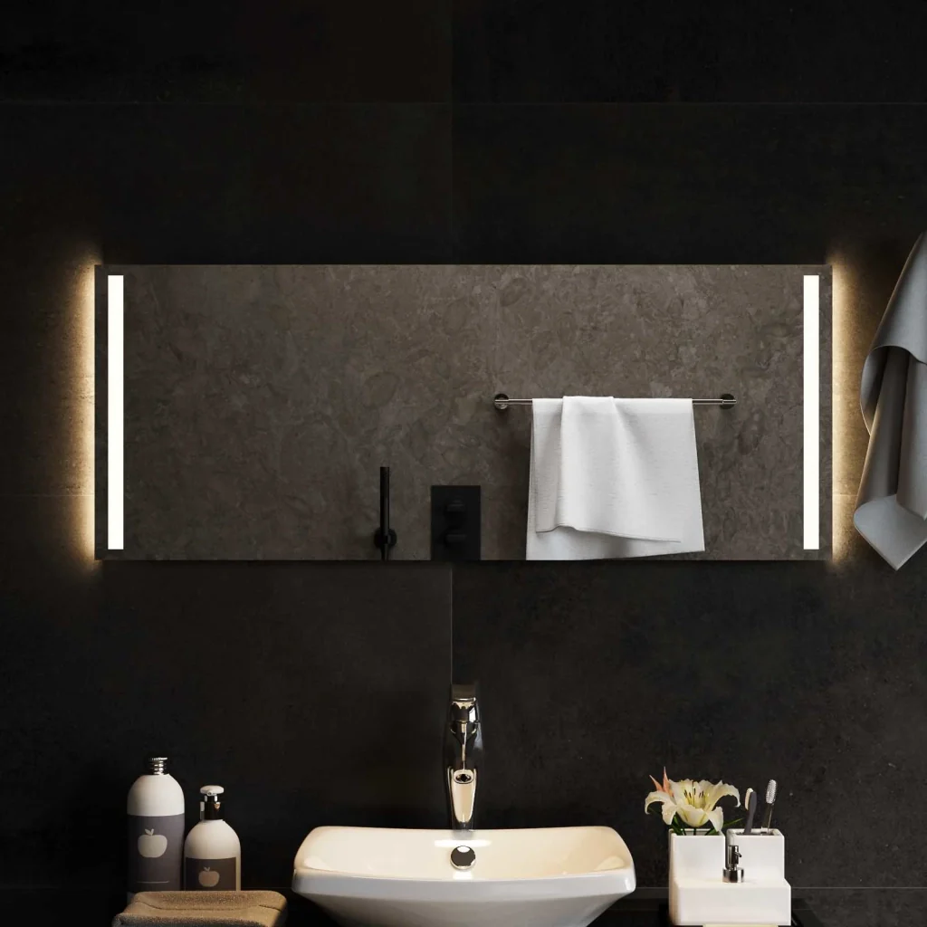 Specchio da bagno LED Trasparente 100 x 40 cm vetro temperato 42045803 - Image 3