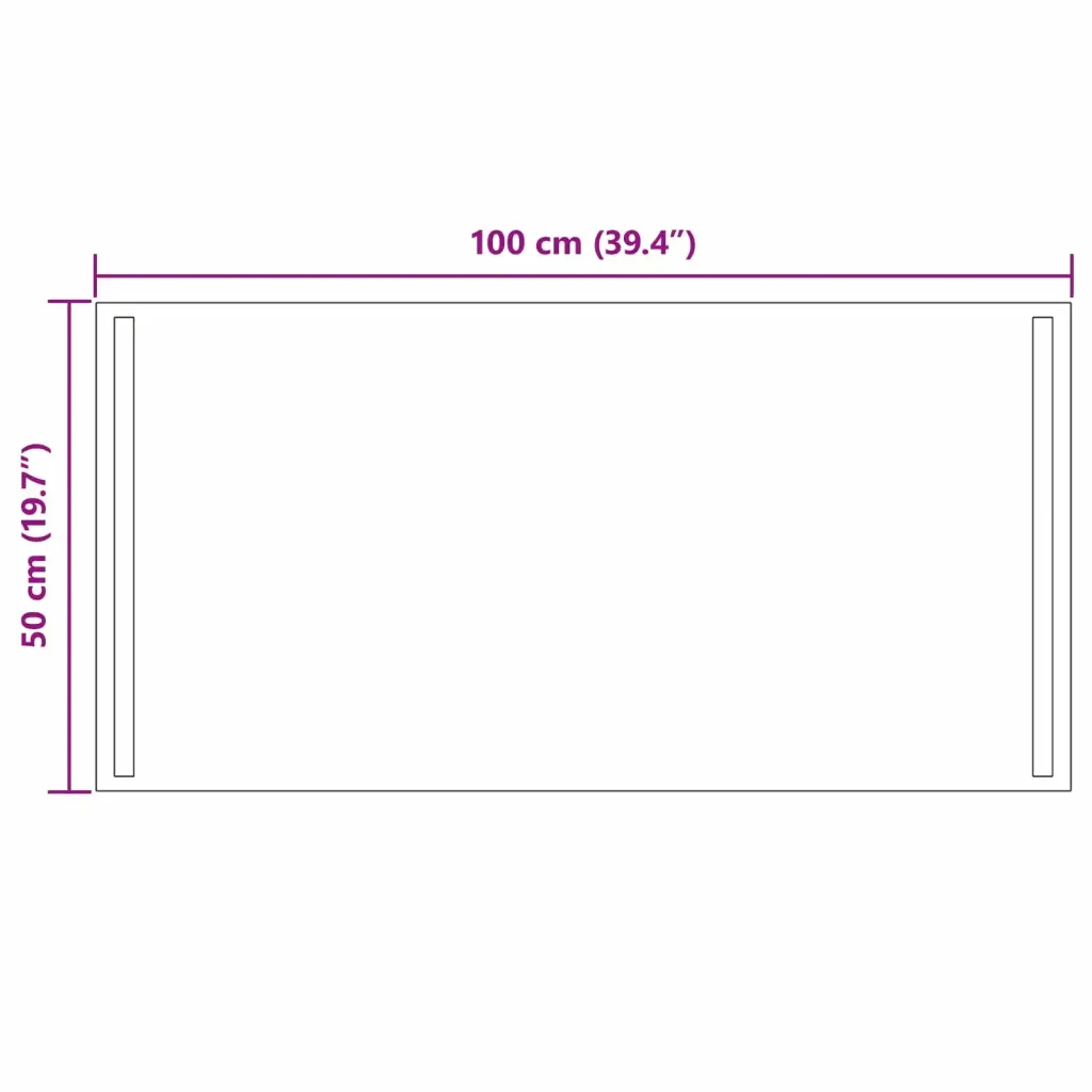 Specchio da bagno LED Trasparente 100 x 50 cm vetro temperato 42045804 - Image 5