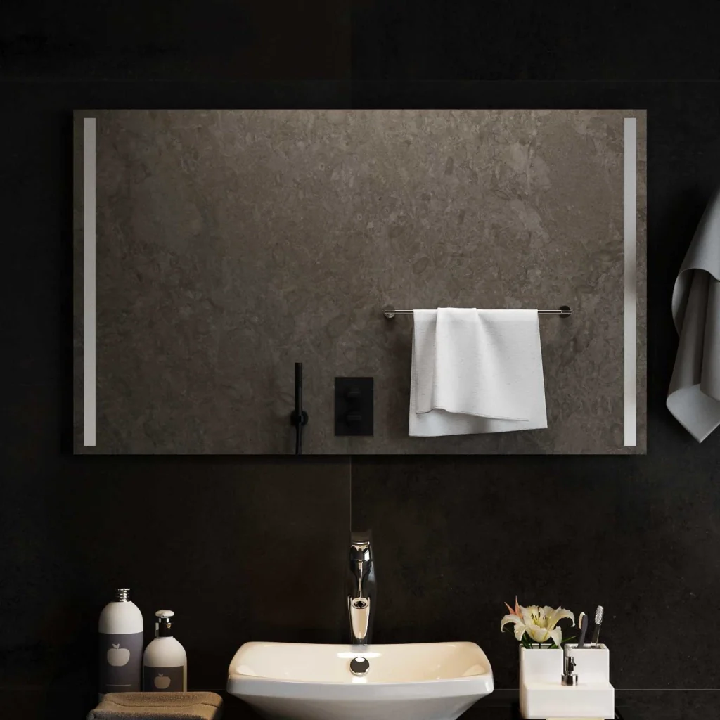 Specchio da bagno LED Trasparente 100 x 60 cm vetro temperato 42045805