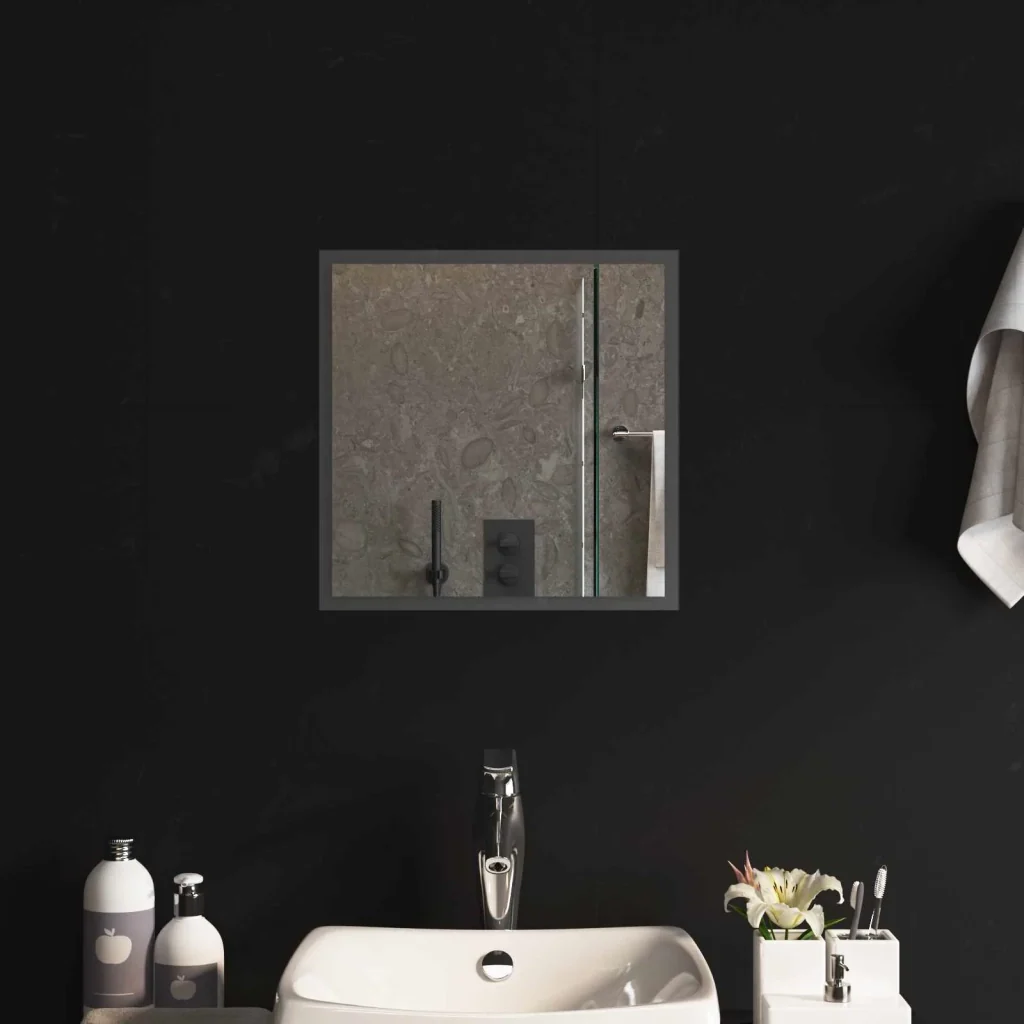 Specchio da bagno LED Trasparente 40 x 40 cm vetro temperato 42045807