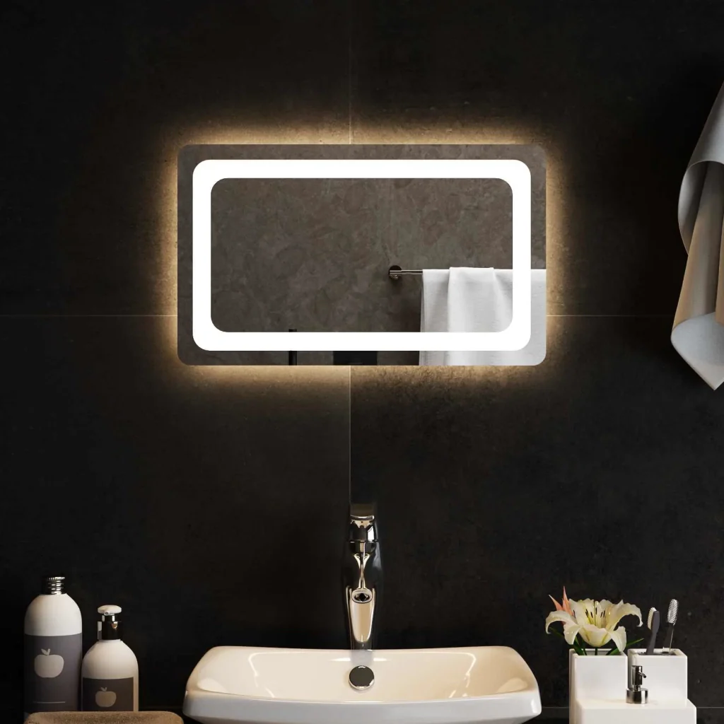 Specchio da bagno LED Trasparente 50 x 30 cm vetro temperato 42045830 - Image 3