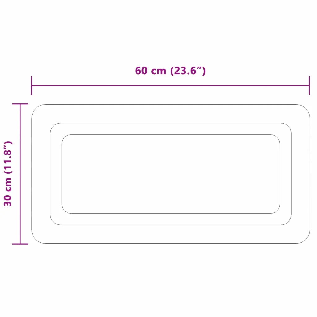 Specchio da bagno LED Trasparente 60 x 30 cm vetro temperato 42045831 - Image 5
