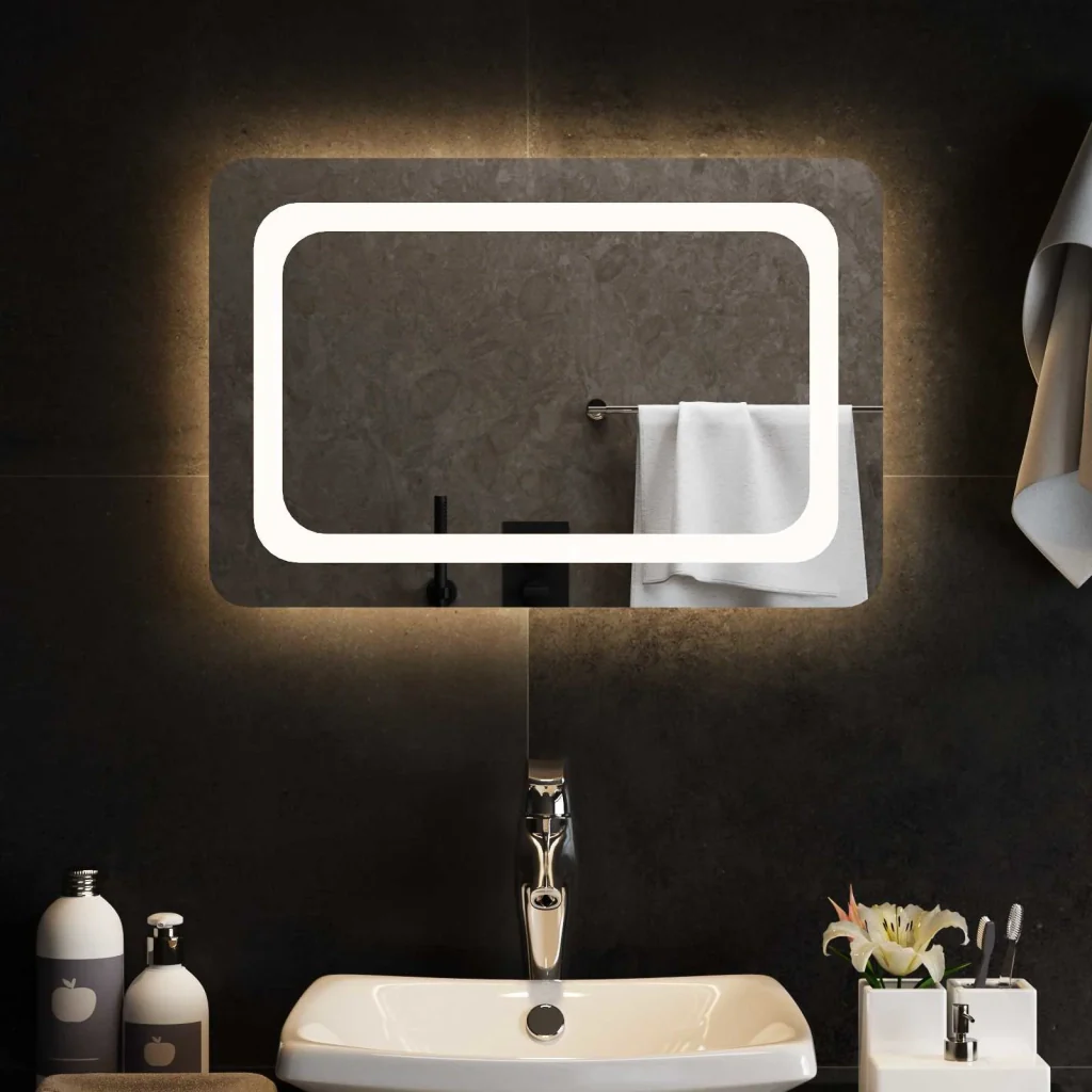 Specchio da bagno LED Trasparente 60 x 40 cm vetro temperato 42045832 - Image 3
