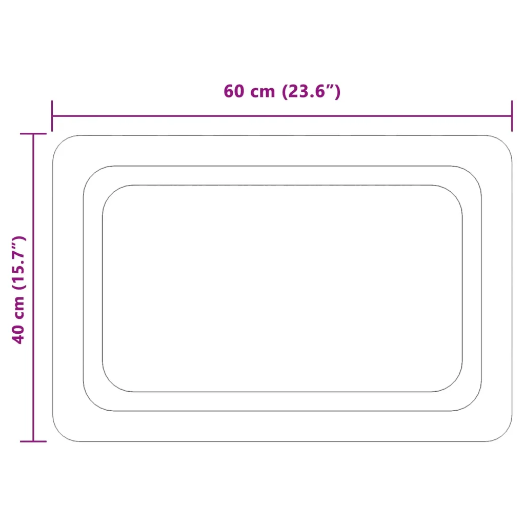 Specchio da bagno LED Trasparente 60 x 40 cm vetro temperato 42045832 - Image 5