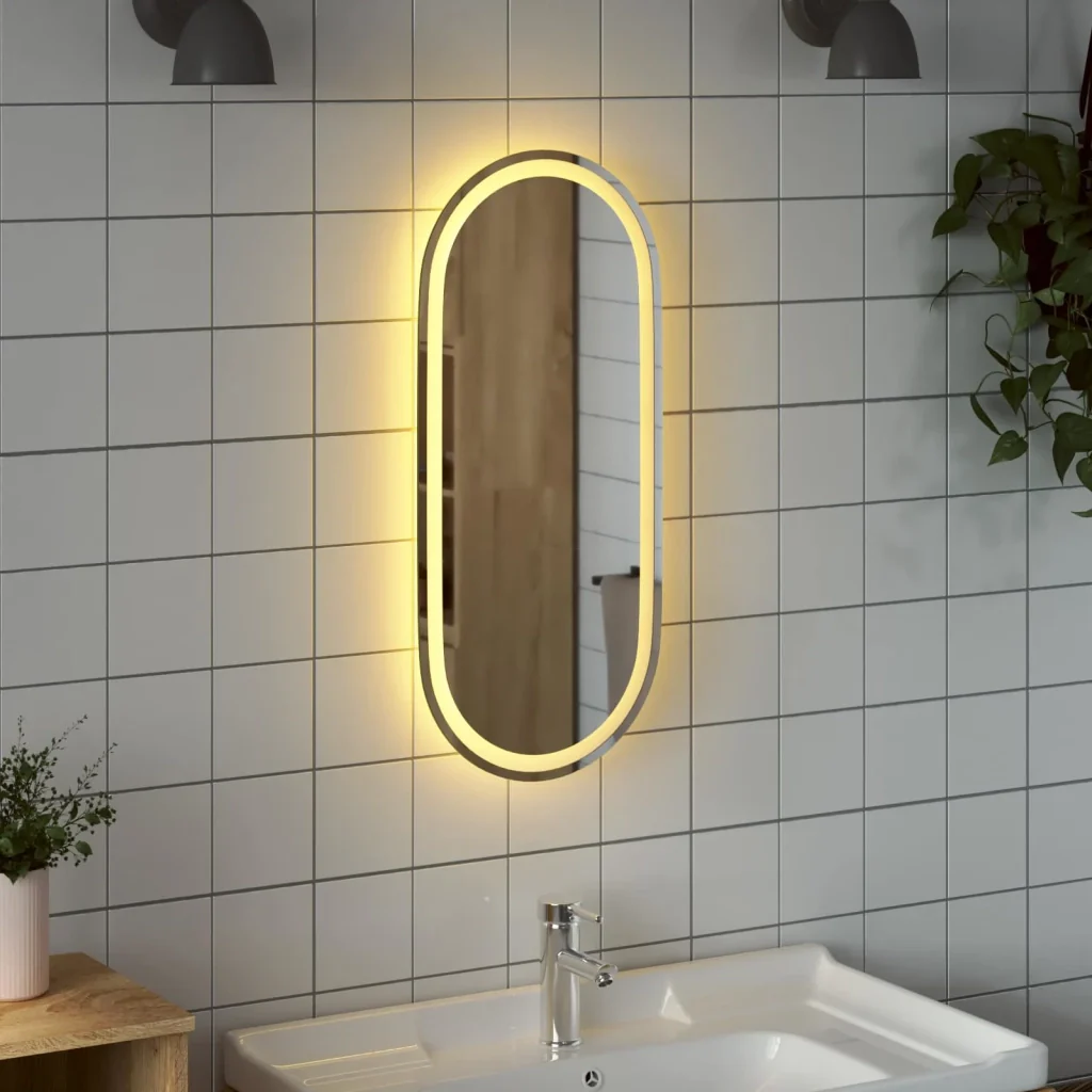 Specchio da bagno LED Trasparente 80 x 35 cm vetro temperato 42045853 - Image 4