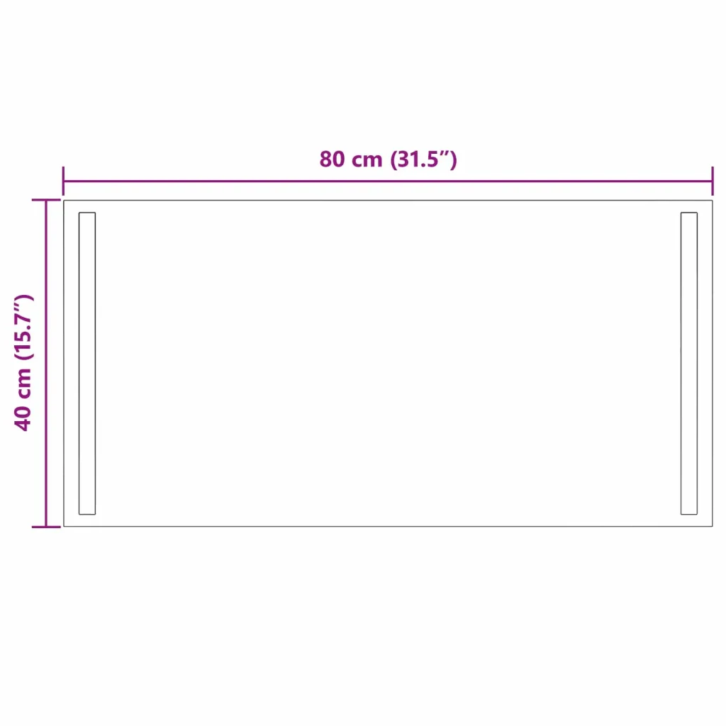 Specchio da bagno LED Trasparente 80 x 40 cm vetro temperato 42045797 - Image 5