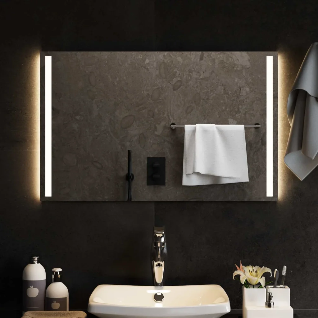 Specchio da bagno LED Trasparente 80 x 50 cm vetro temperato 42045798 - Image 3