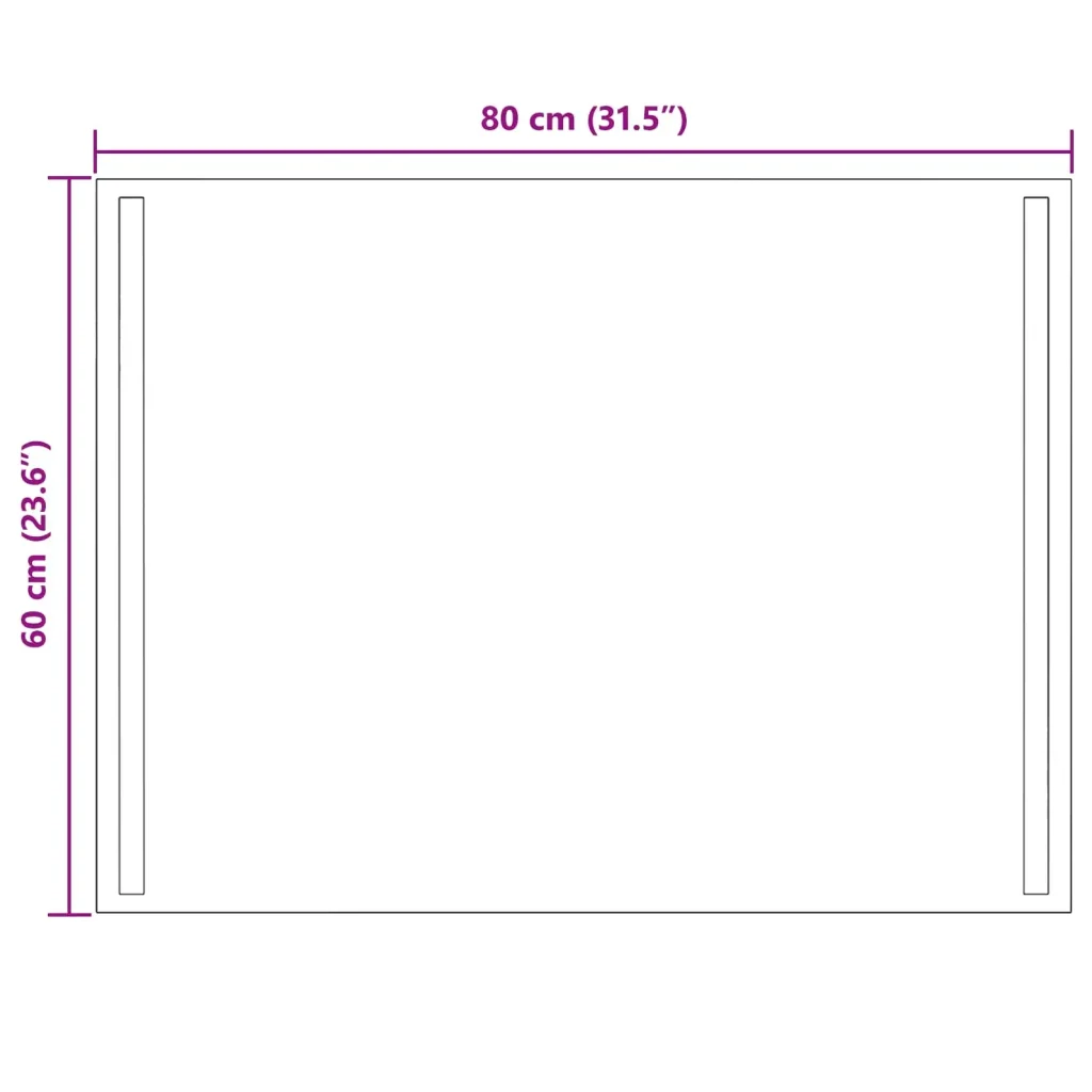 Specchio da bagno LED Trasparente 80 x 60 cm vetro temperato 42045799 - Image 5