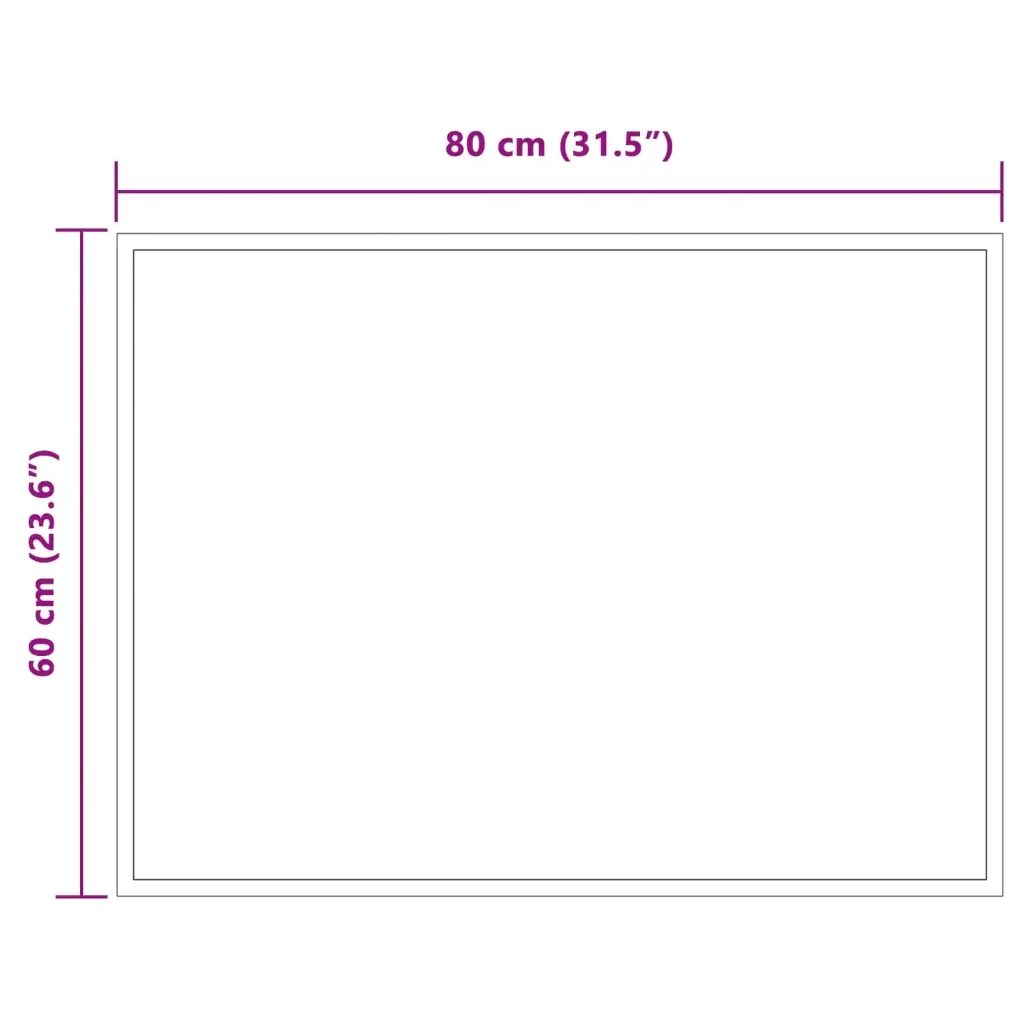Specchio da bagno LED Trasparente 80 x 60 cm vetro temperato 42045818 - Image 5