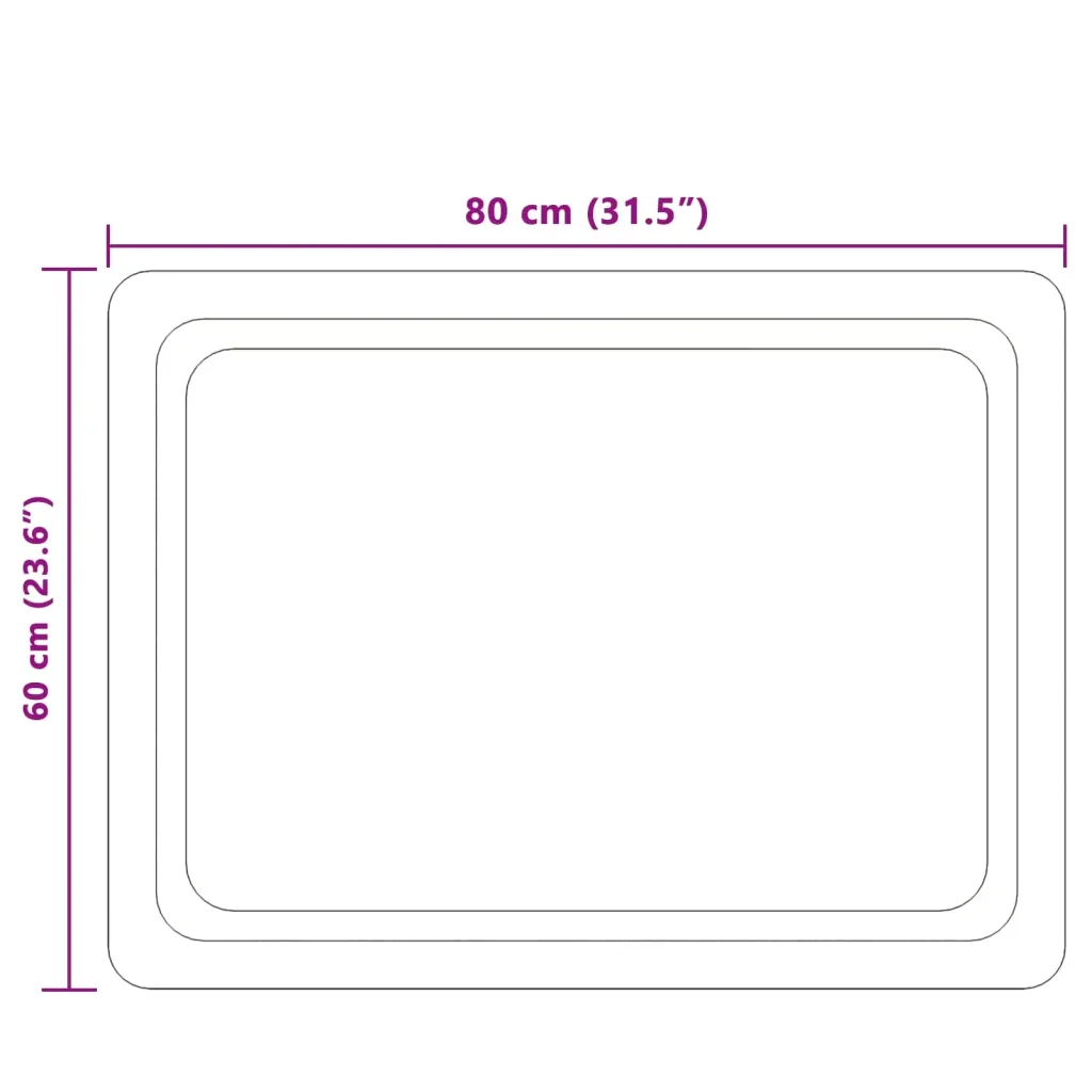 Specchio da bagno LED Trasparente 80 x 60 cm vetro temperato 42045837 - Image 5