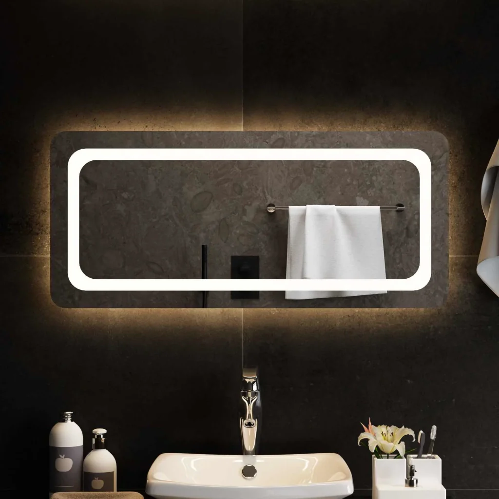 Specchio da bagno LED Trasparente 90 x 40 cm vetro temperato 42045838 - Image 3