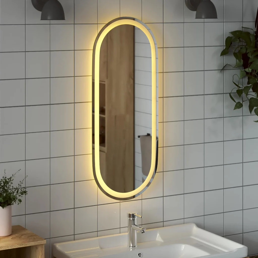 Specchio da bagno LED Trasparente 90 x 40 cm vetro temperato 42045854 - Image 4