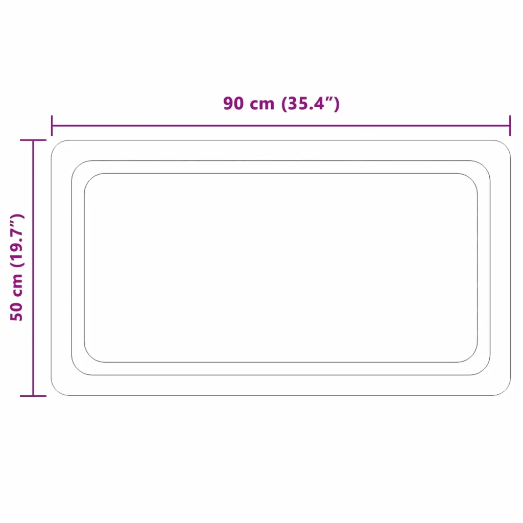 Specchio da bagno LED Trasparente 90 x 50 cm vetro temperato 42045839 - Image 5