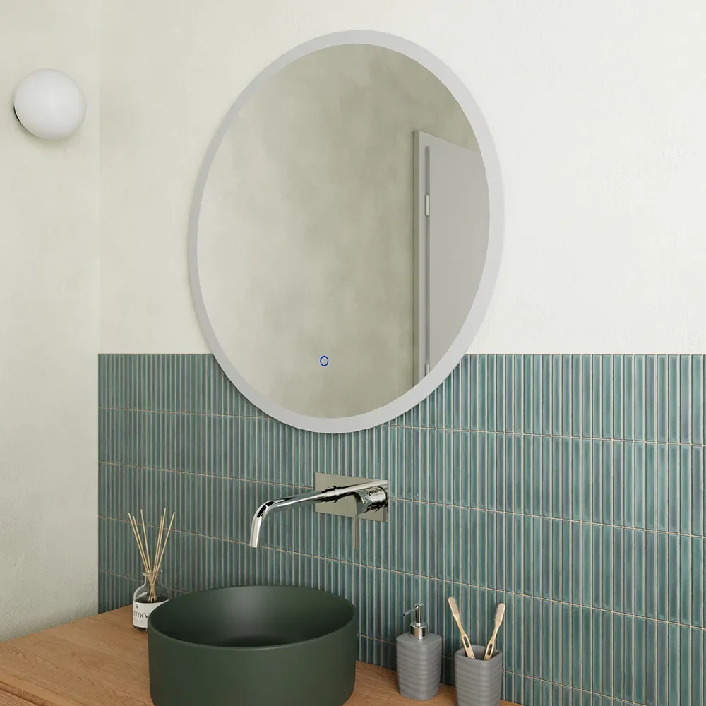 Specchio led Ø 70 cm touch screen luce calda/fredda | Beam - Image 10