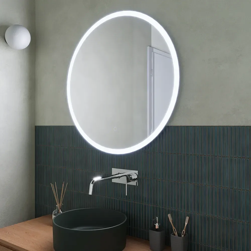 Specchio led Ø 70 cm touch screen luce calda/fredda | Beam - Image 5