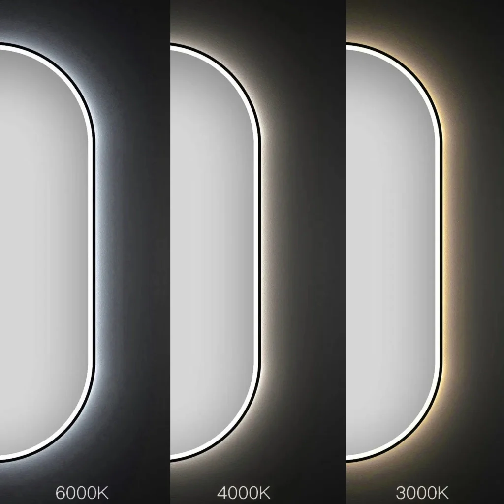 Specchio Led Ovl 50x100cm Black - Image 5