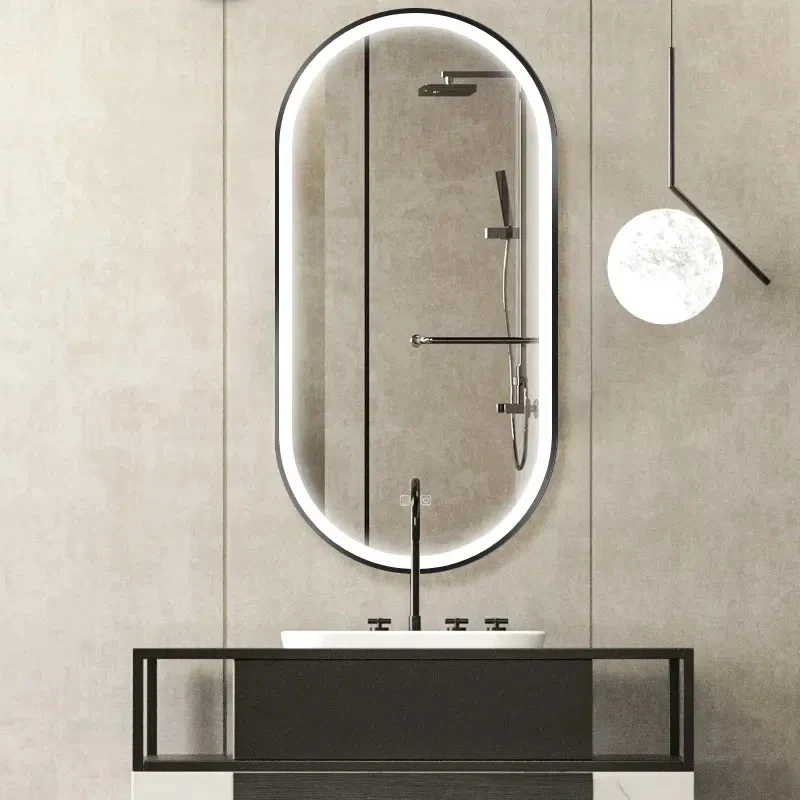 Specchio Led Ovl 50x100cm Black - Image 7