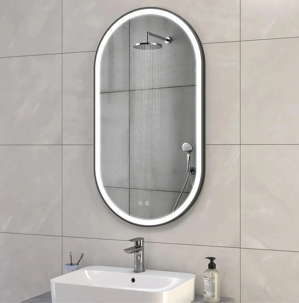 Specchio Led Ovl 50x100cm Black - Image 8