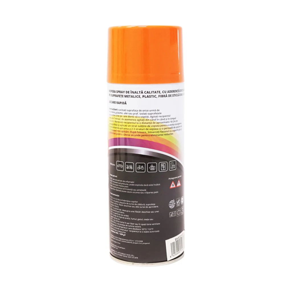 Spray vernice auto arancione tipo Amazone professionale ad asciugatura rapida, 450 ml MAGIC - Image 3