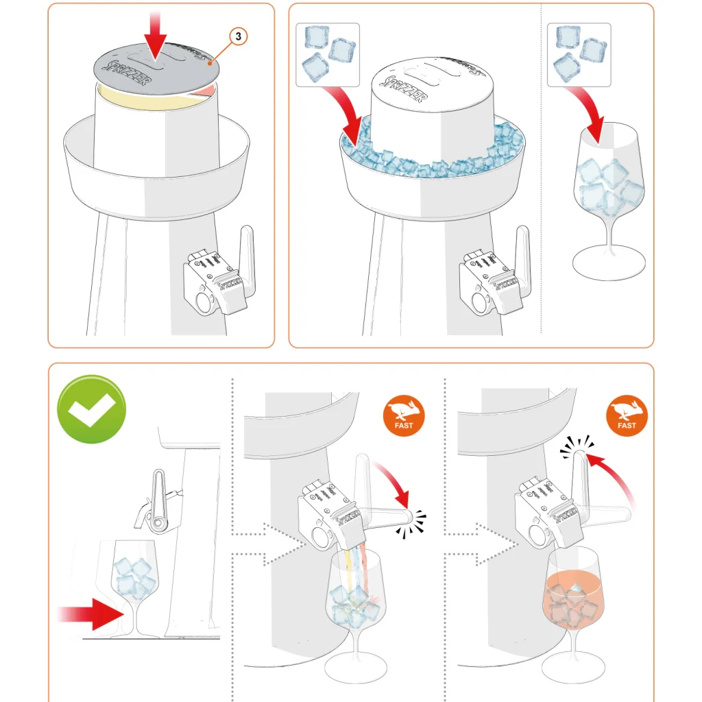 SPRIZZER Kit Completo Arancio in Plastica con 6 Bicchieri per Aperitivi Design Italiano Funzionale e Colore Vivace – SPRIZZER-ARANCIO-6-BICCHIERI - Image 6
