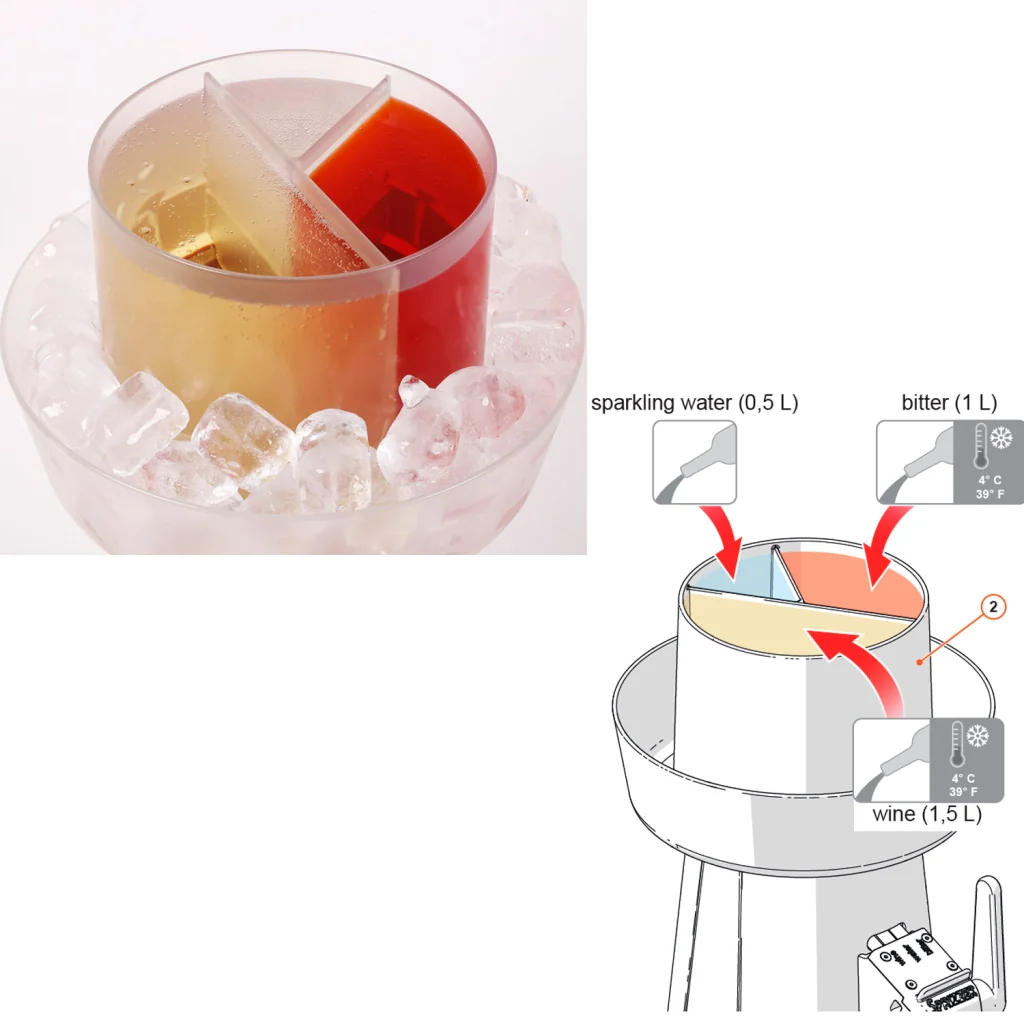SPRIZZER Kit Sprizzer Nero in Plastica con 3 Bicchieri – Set Completo per Aperitivi Design Italiano Colore Nero Opaco – Modello SPRIZZER-NERO-3-BICCHIERI - Image 6