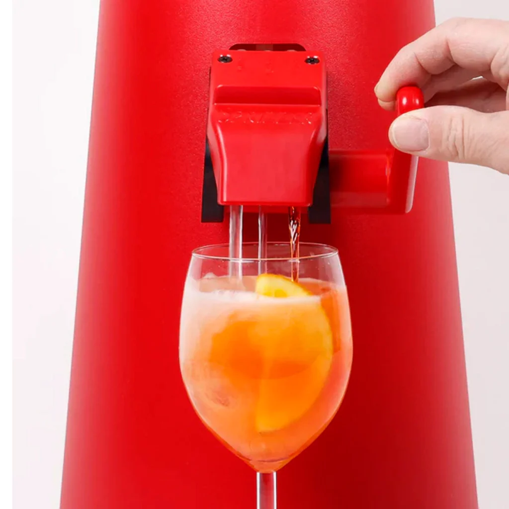 SPRIZZER Kit Sprizzer Rosso in plastica con 6 bicchieri per aperitivi colore rosso brillante design italiano funzionale e resistente modello SPRIZZER-ROSSO-6-BICCHIERI - Image 3