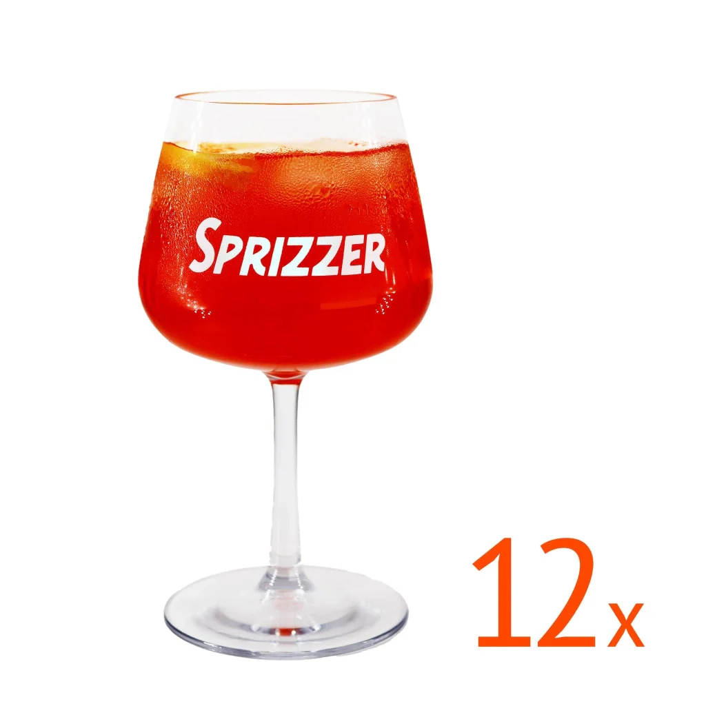 SPRIZZER Set di 12 Bicchieri Originali Sprizzer trasparenti in Tritan infrangibile resistente ideali per feste e uso quotidiano modello SPRIZZER-12-BICCHIERI - Image 2