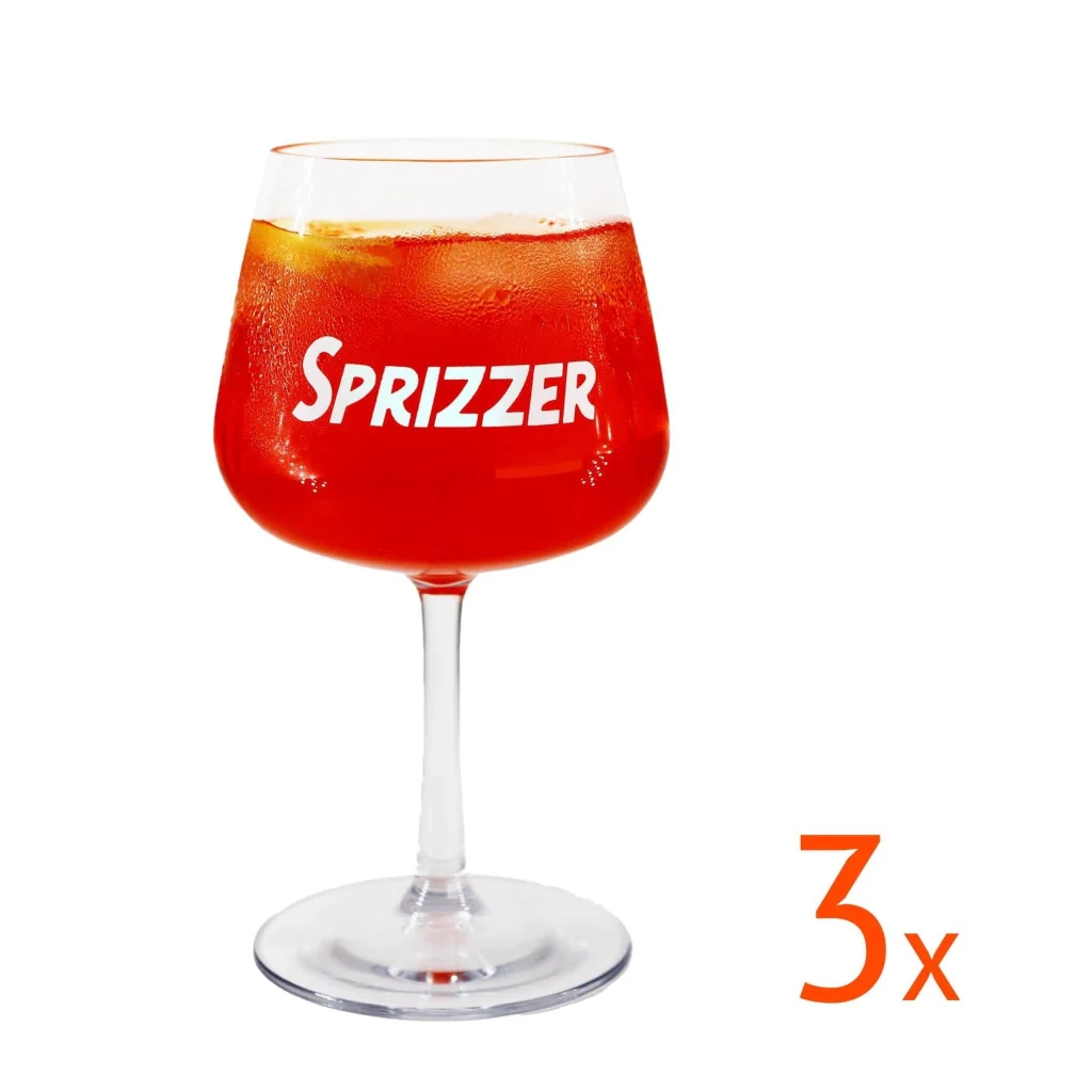 SPRIZZER Set di 3 Bicchieri Trasparenti in Tritan Infrangibile Resistente per Feste Design Originale Sprizzer SPRIZZER-3-BICCHIERI - Image 2