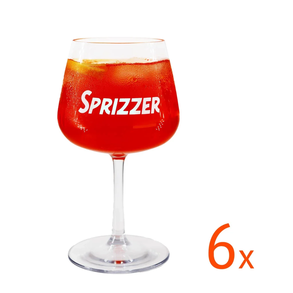 SPRIZZER Set di 6 Bicchieri Originali Sprizzer in Tritan trasparente infrangibile resistenti e leggeri ideali per feste e uso quotidiano SPRIZZER-6-BICCHIERI - Image 2