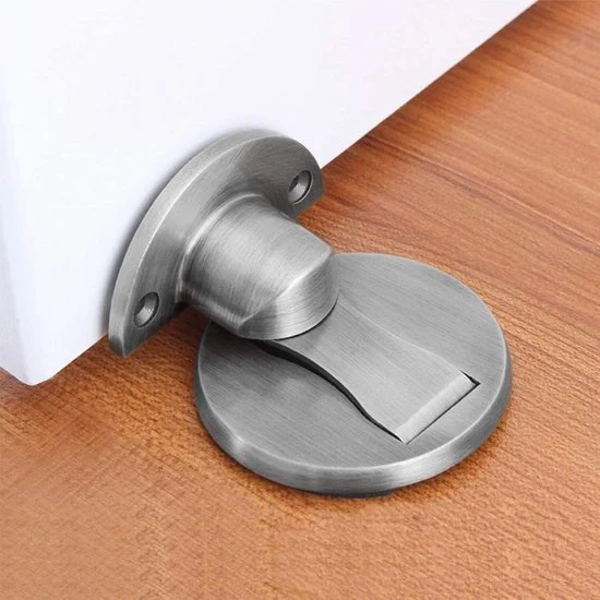 Stopper per porte magnetiche - finitura borchiata - fissaggio invisibile al pavimento