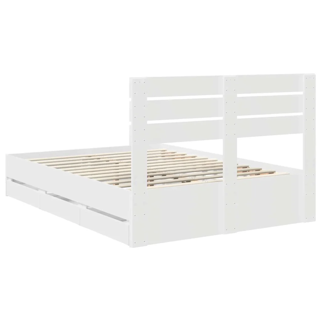 Struttura del letto Bianco 150 x 200 cm Legno Ingegnerizzato 3411494 - Image 10