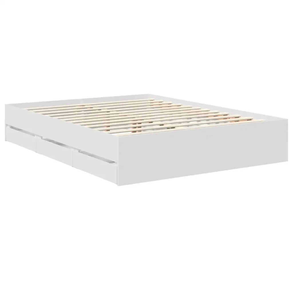 Struttura del letto Bianco 150 x 200 cm Legno Ingegnerizzato 3411494 - Image 6