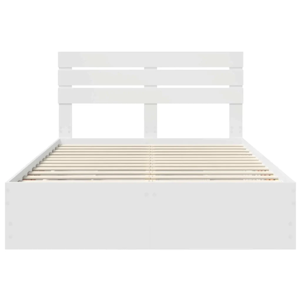 Struttura del letto Bianco 150 x 200 cm Legno Ingegnerizzato 3411494 - Image 8