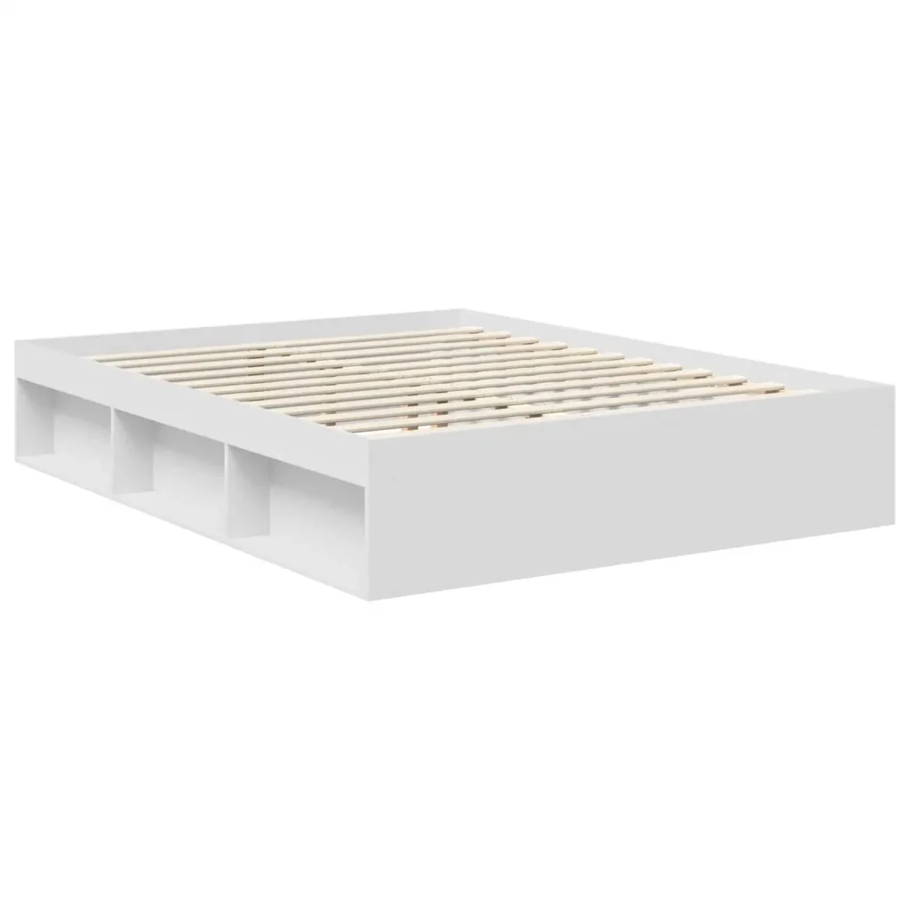 Struttura del letto Bianco 150 x 200 cm Pino massello 3411399 - Image 5