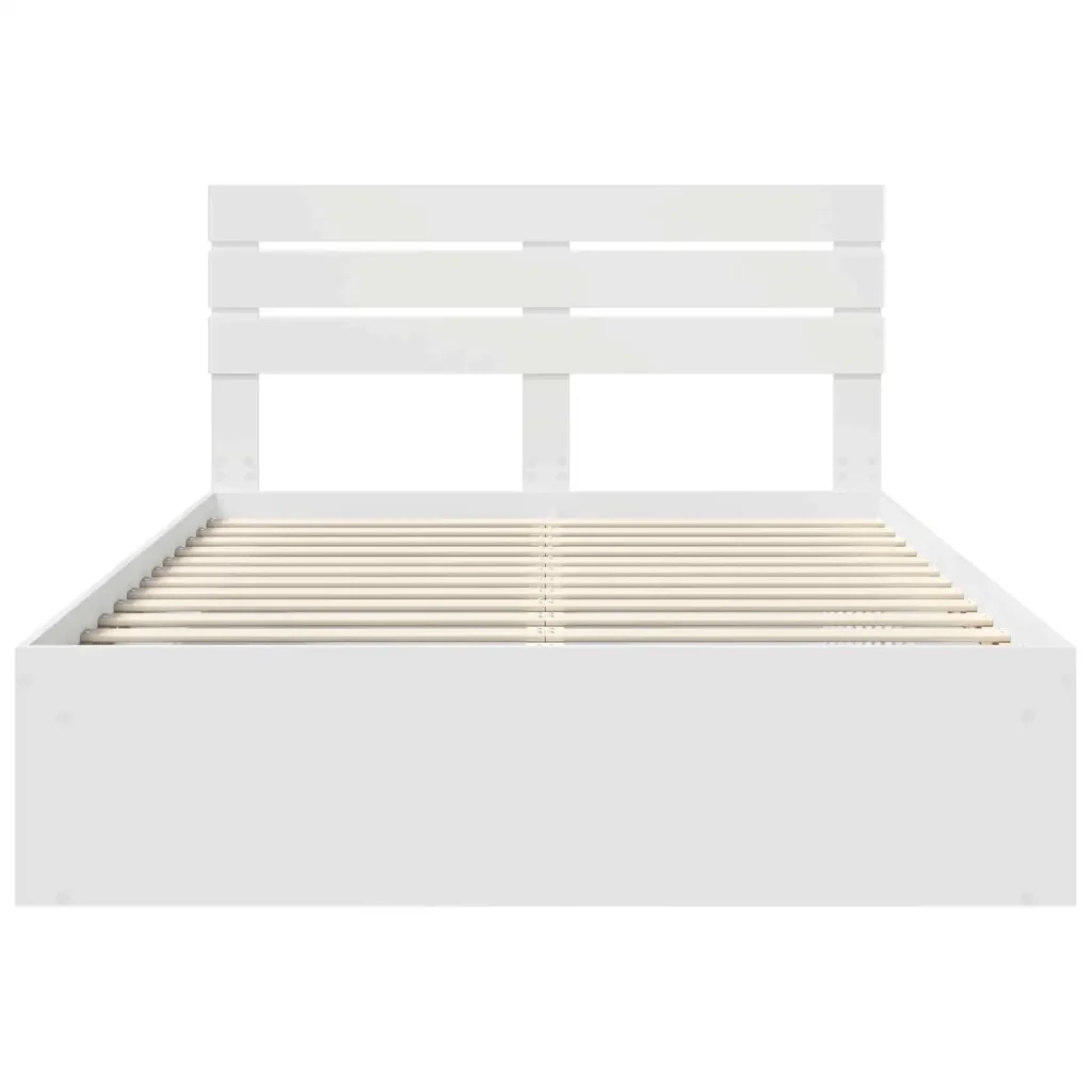 Struttura del letto Bianco 150 x 200 cm Pino massello 3411399 - Image 7
