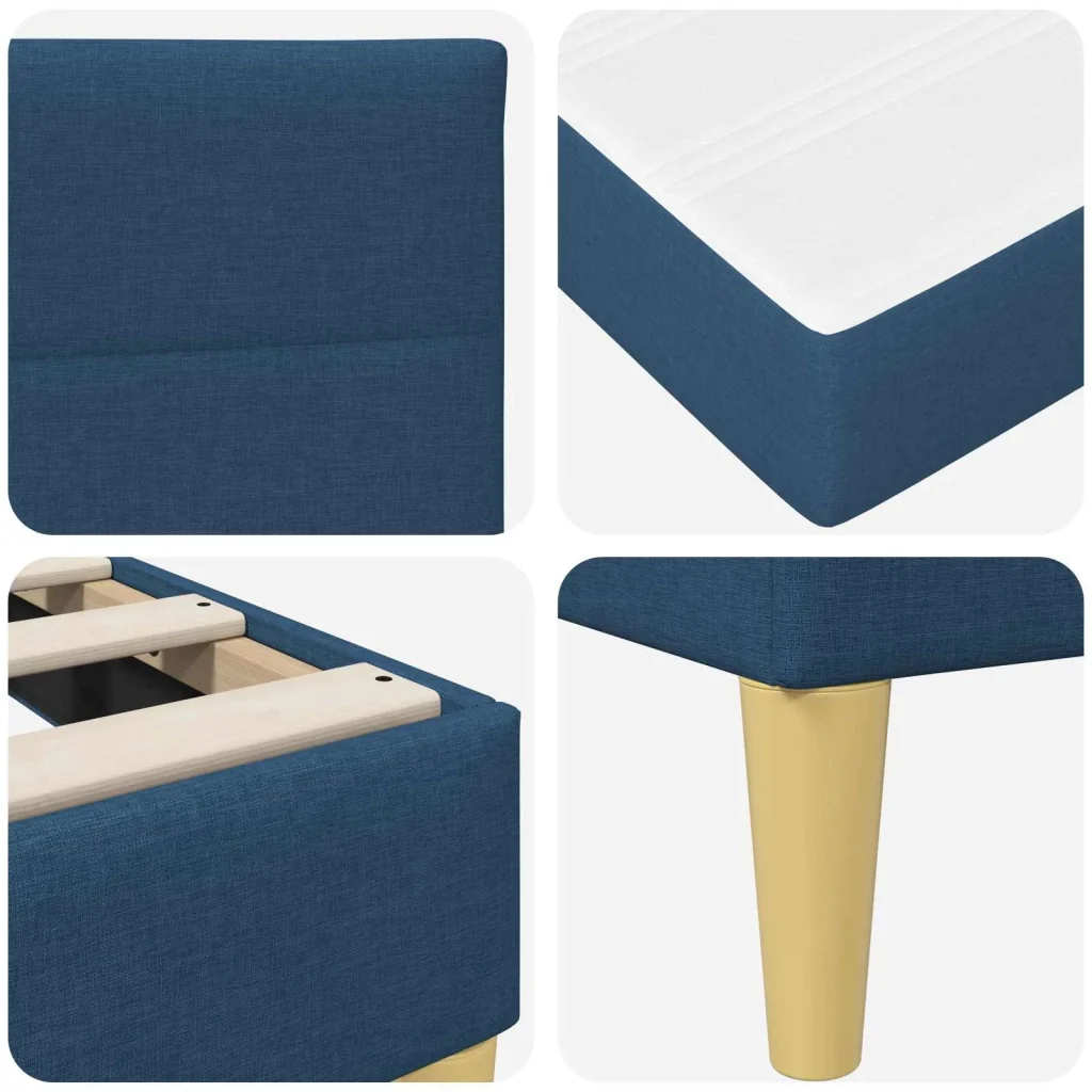 Struttura del letto Blu 90 x 200 cm Poliestere 3414938 - Image 9