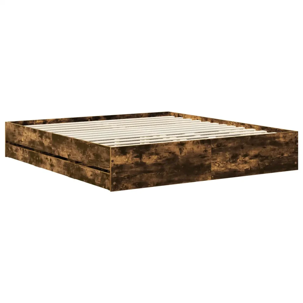 Struttura del letto con cassetto Rovere Fumo 180 x 200 cm - Image 6