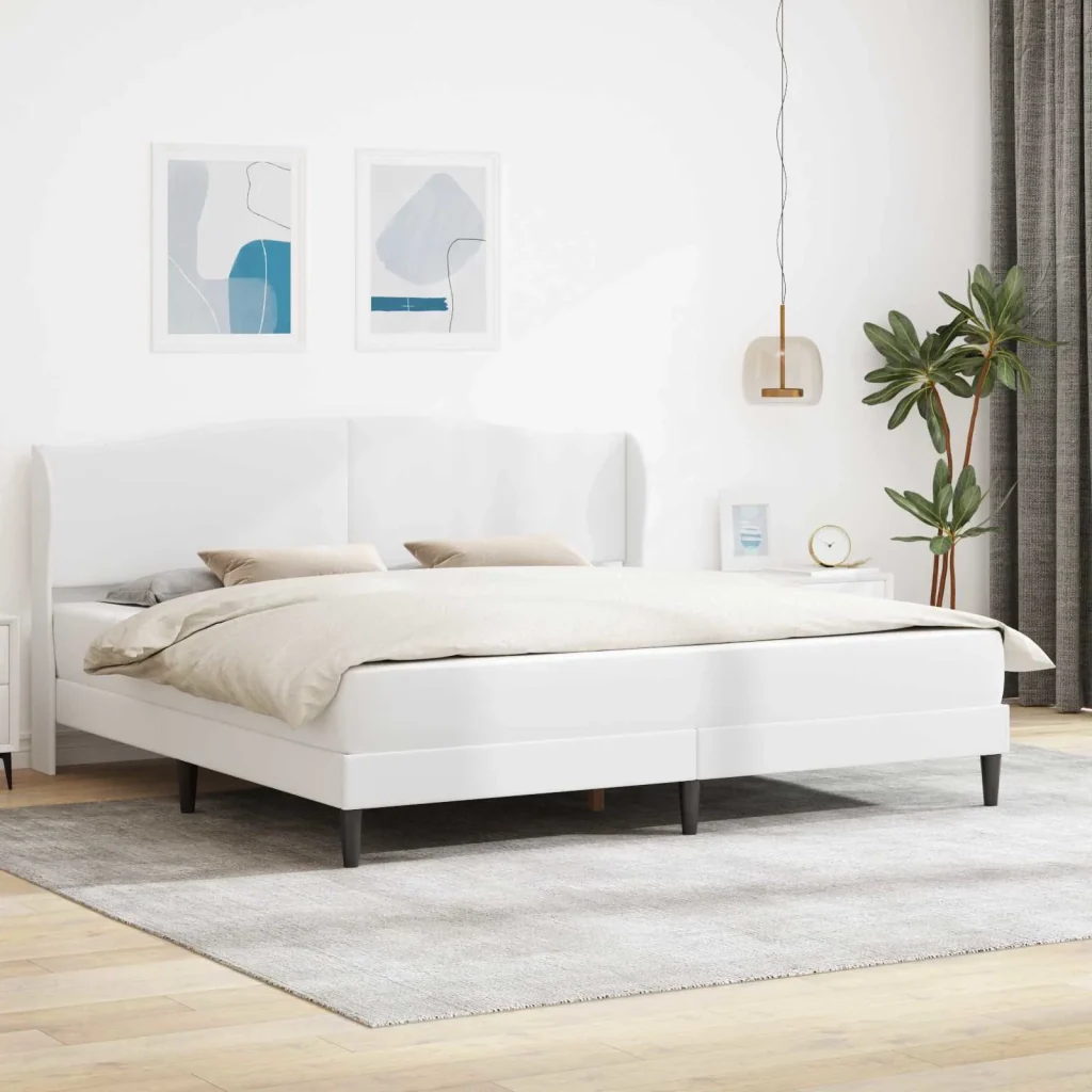 Struttura del letto con testiera Bianco 180 x 200 cm Similpelle 3415273