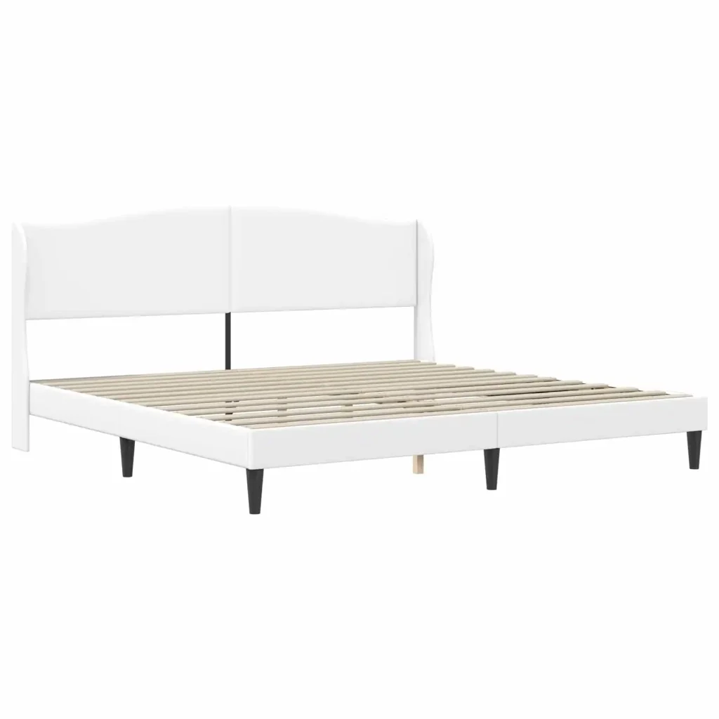 Struttura del letto con testiera Bianco 180 x 200 cm Similpelle 3415273 - Image 4