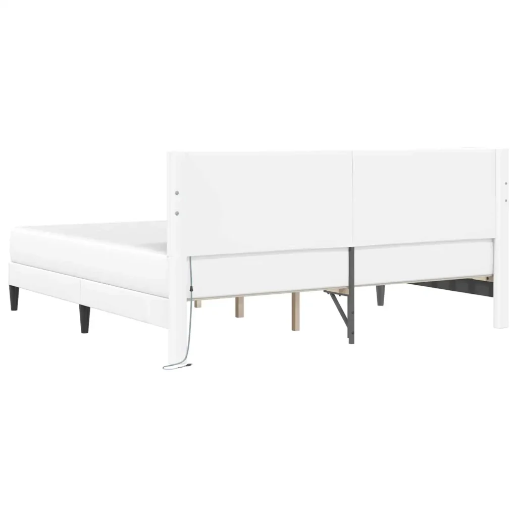 Struttura del letto con testiera Bianco 180 x 200 cm Similpelle 3415287 - Image 10
