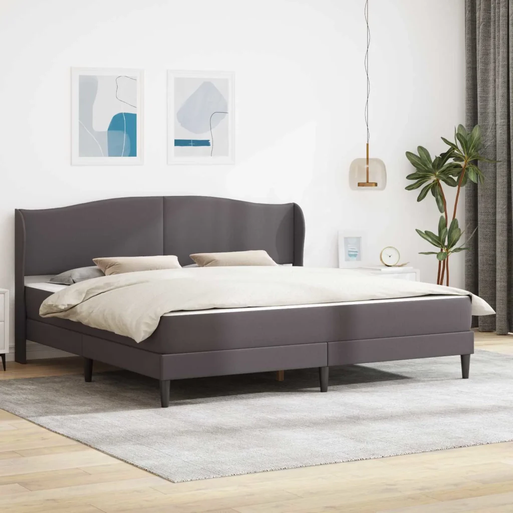 Struttura del letto con testiera Grigio 180 x 200 cm Similpelle 3415271