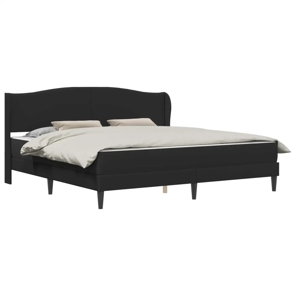 Struttura del letto con testiera Nero 180 x 200 cm Similpelle 3415272 - Image 2