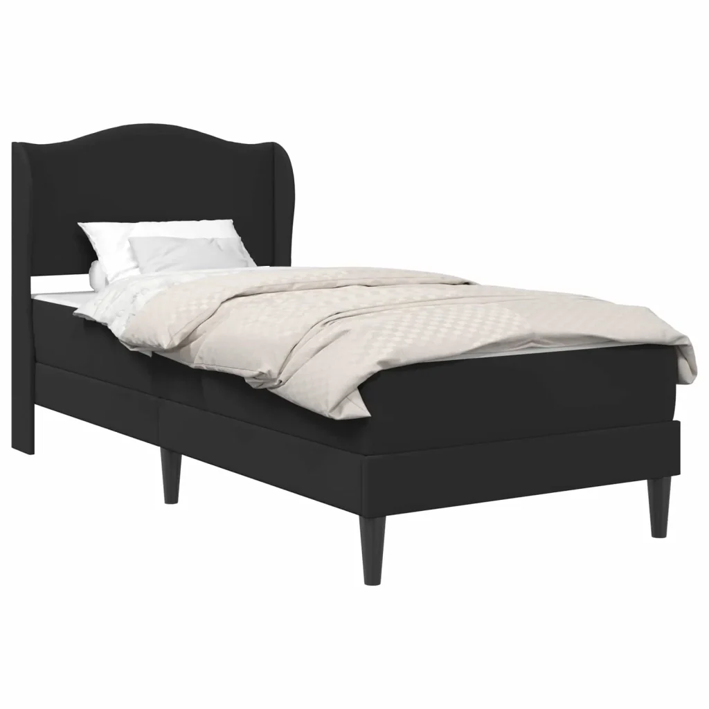 Struttura del letto con testiera Nero 90 x 190 cm Similpelle 3415269 - Image 2