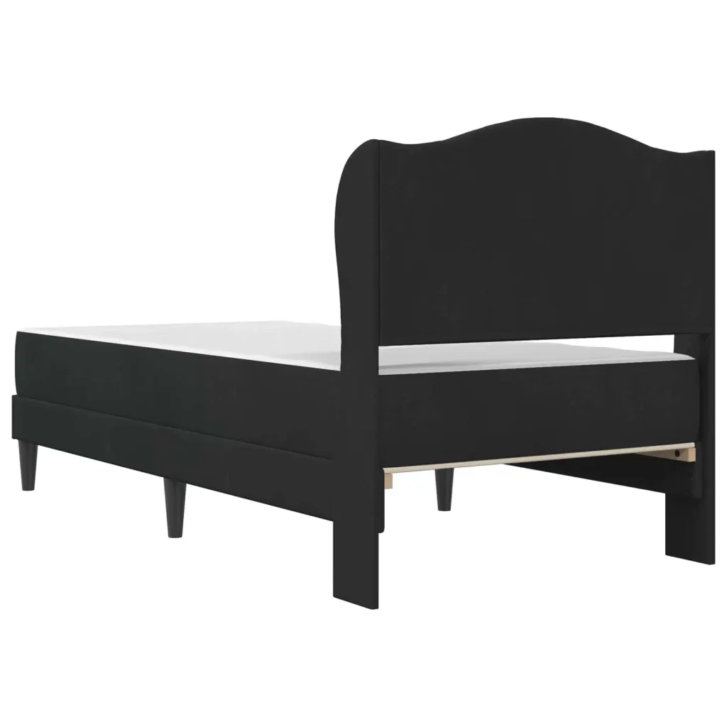 Struttura del letto con testiera Nero 90 x 190 cm Velluto 3415276 - Image 8