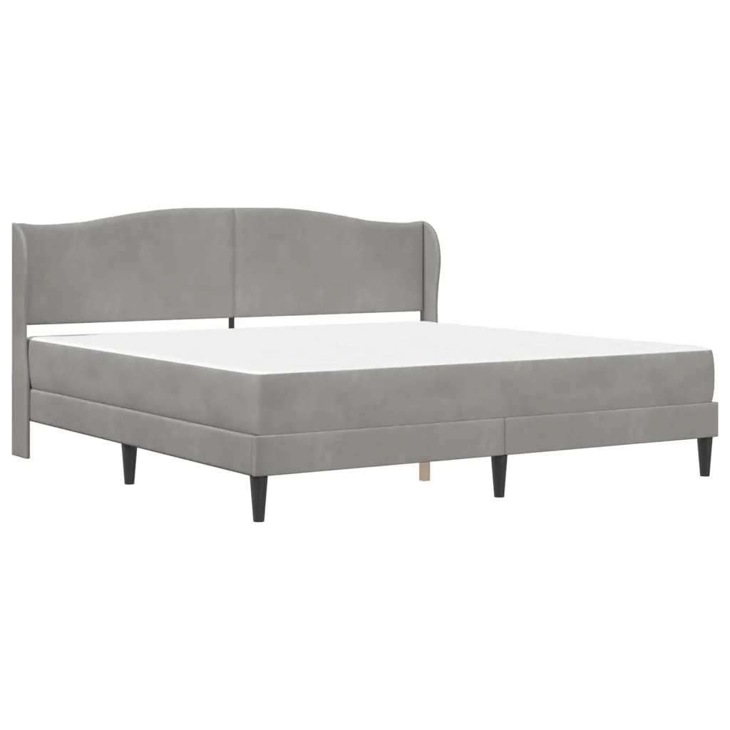 Struttura del letto Grigio Chiaro 180 x 200 cm Velluto 3415277 - Image 3