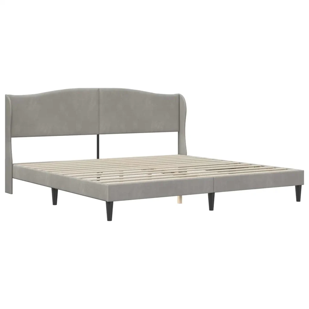 Struttura del letto Grigio Chiaro 180 x 200 cm Velluto 3415277 - Image 4