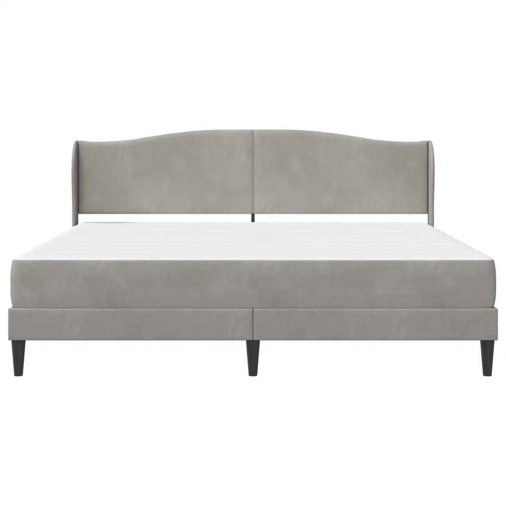 Struttura del letto Grigio Chiaro 180 x 200 cm Velluto 3415277 - Image 6