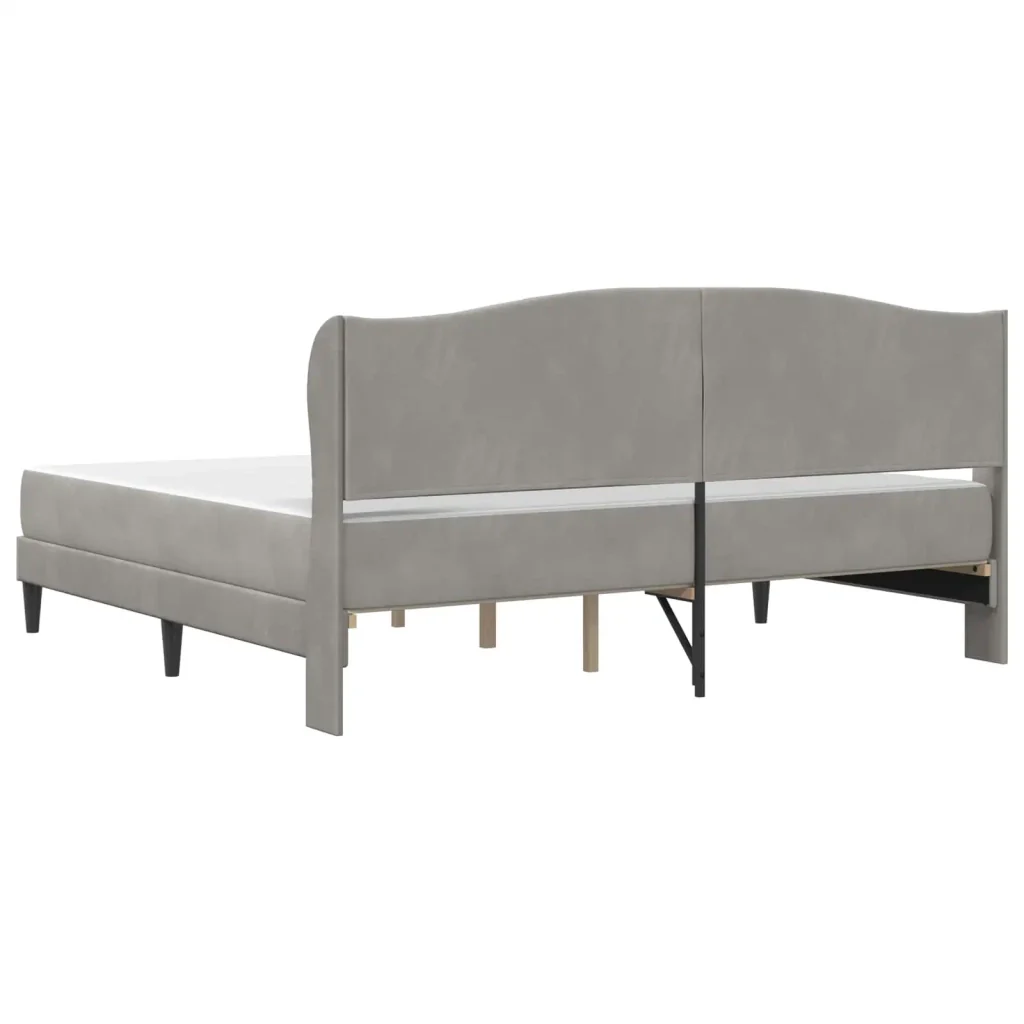 Struttura del letto Grigio Chiaro 180 x 200 cm Velluto 3415277 - Image 8