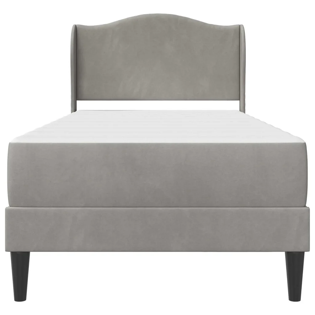 Struttura del letto Grigio Chiaro 90 x 190 cm Velluto 3415274 - Image 6