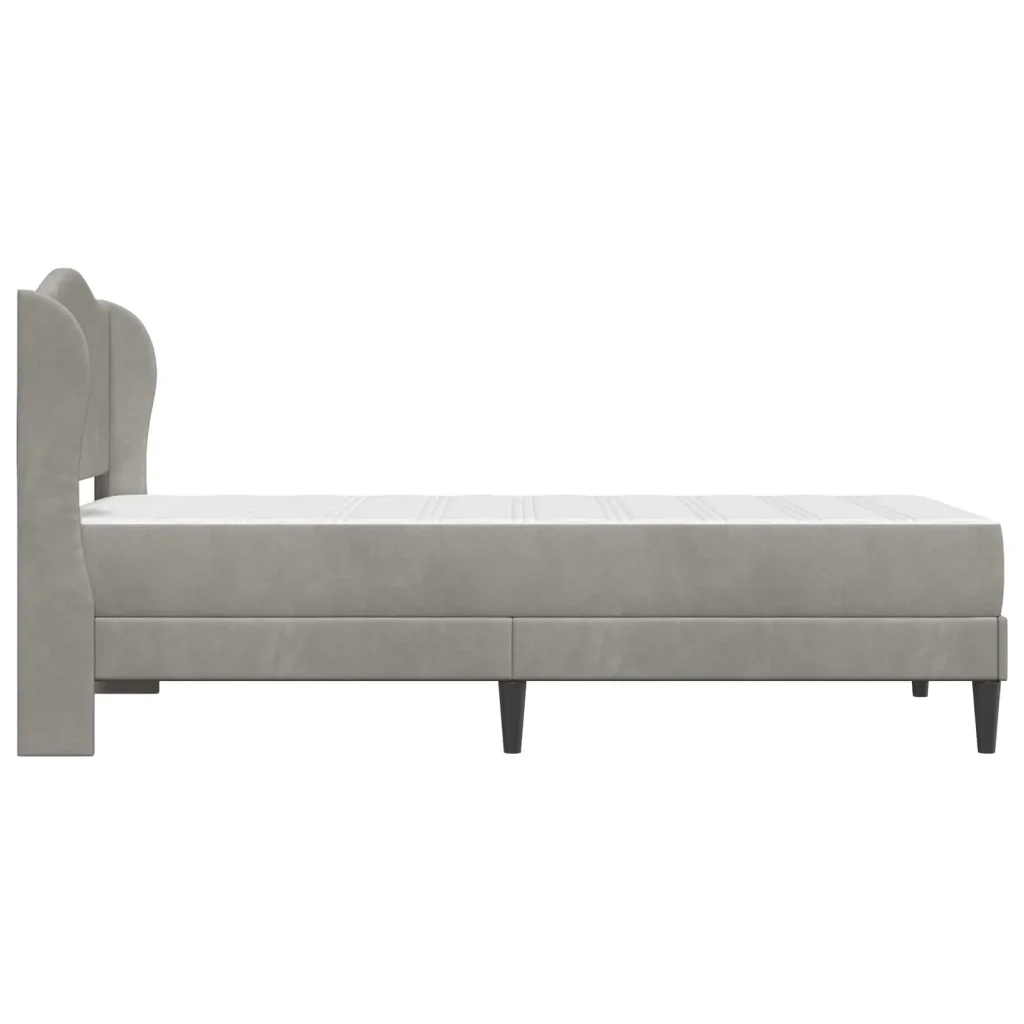 Struttura del letto Grigio Chiaro 90 x 190 cm Velluto 3415274 - Image 7